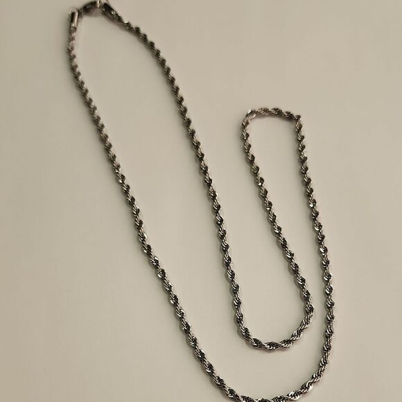 Silver Tone Chain 23" - Picture 1 of 3